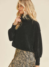Load image into Gallery viewer, Black velvet sweater
