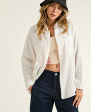 Load image into Gallery viewer, White button down blouse
